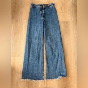 Women's Blue Wide-Leg Jeans